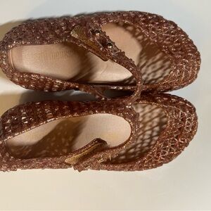 Mini Melissa Campana Glitter Kids sandals Size 7
